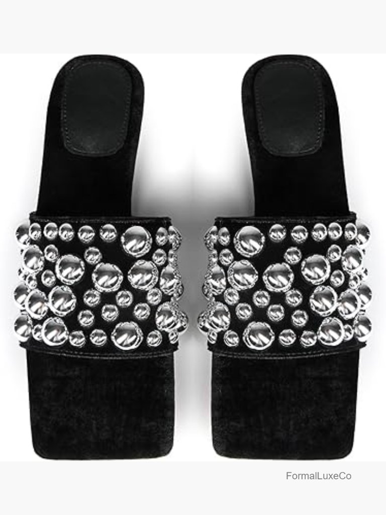 Women's Flat Sandals Slide On Slip On Fashion Sandals Comfortable Square Toe